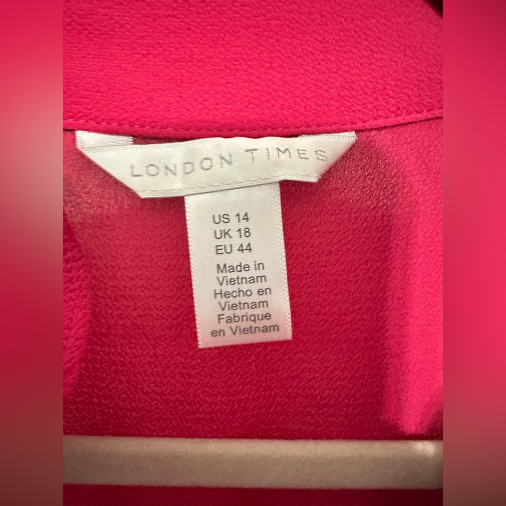 SZ 14 London Times Pink Maxi Dress EXC PRELOVED CONDITION - Picture 2 of 9